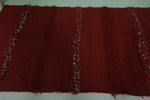 Red Vintage Handmade Moroccan Kilim 7.3 FT x 6.3 FT – Unique Tribal Textile