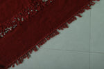 Red Vintage Handmade Moroccan Kilim 7.3 FT x 6.3 FT – Unique Tribal Textile