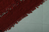 Red Vintage Handmade Moroccan Kilim 7.3 FT x 6.3 FT – Unique Tribal Textile