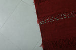 Red Vintage Handmade Moroccan Kilim 7.3 FT x 6.3 FT – Unique Tribal Textile
