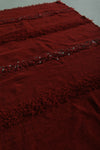 Red Vintage Handmade Moroccan Kilim 7.3 FT x 6.3 FT – Unique Tribal Textile