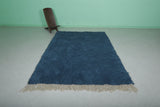 Deep Blue Moroccan Wool Rug 6 FT X 8.7 FT - Plush Handwoven Elegance