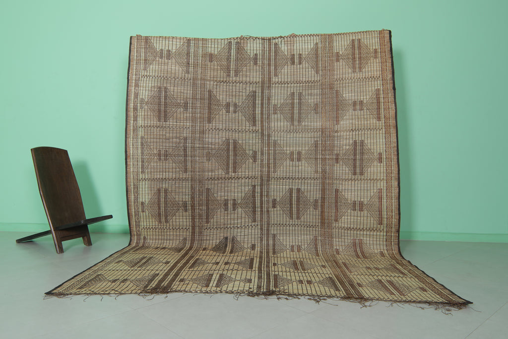 Handmade tuareg rug 4 FT X 9.2 FT