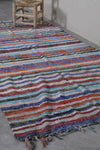 Colorful Vintage Boucherouite Runner Carpet – 3.8 x 9 FT