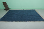 Deep Blue Moroccan Wool Rug 6 FT X 8.7 FT - Plush Handwoven Elegance