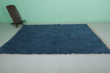 Deep Blue Moroccan Wool Rug 6 FT X 8.7 FT - Plush Handwoven Elegance