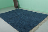 Deep Blue Moroccan Wool Rug 6 FT X 8.7 FT - Plush Handwoven Elegance