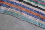 Colorful Vintage Boucherouite Runner Carpet – 3.8 x 9 FT