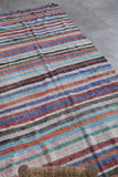 Runner Vintage Boucherouite Carpet 3.8 pies x 9 pies
