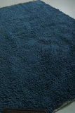 Deep Blue Moroccan Wool Rug 6 FT X 8.7 FT - Plush Handwoven Elegance