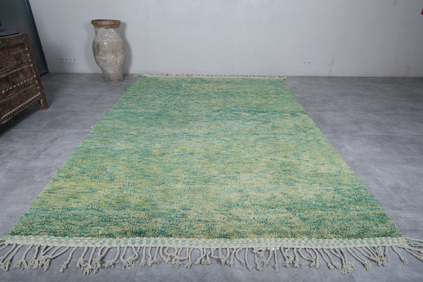 Green custom Moroccan rug – 100% wool