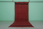 Red Moroccan berber rug 5.8 FT x 14.2 FT