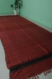 Red Moroccan berber rug 5.8 FT x 14.2 FT