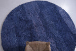 Handmade Blue Moroccan Rug - Custom Round Rug