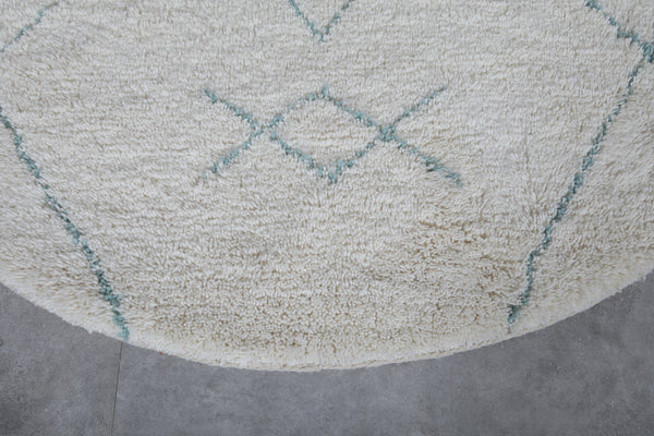 Hand-knotted Moroccan round rug - Custom artisan luxury rug