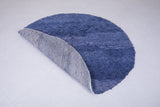 Handmade Blue Moroccan Rug - Custom Round Rug