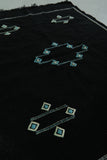 Black moroccan handwoven kilim 3 FT X 4.8 FT