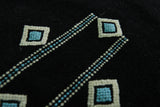 Black moroccan handwoven kilim 3 FT X 4.8 FT