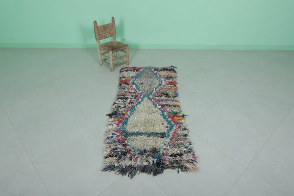 Moroccan handmade rug – 2.3 x 5.4 FT | Vibrant shaggy design