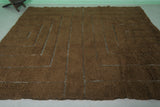 Moroccan Rug 8 X 10 Feet - Earthy Brown with Geometric Patterns