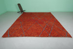 Moroccan Rug 9.1 X 10.9 Feet - Rich Red Diamond Pattern