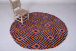 Vibrant Moroccan Round Rug - Custom Handmade Design