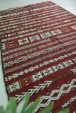 Authentic Moroccan Berber Kilim Rug – 5.3 FT X 9 FT | Handwoven Tribal Patterns