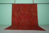 Moroccan Rug 9.1 X 10.9 Feet - Rich Red Diamond Pattern