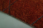 Moroccan Rug 9.1 X 10.9 Feet - Rich Red Diamond Pattern