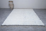 Custom Size White Moroccan Rug with Black Borders – Elegant and Stylish