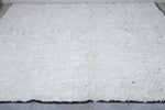 Custom Size White Moroccan Rug with Black Borders – Elegant and Stylish