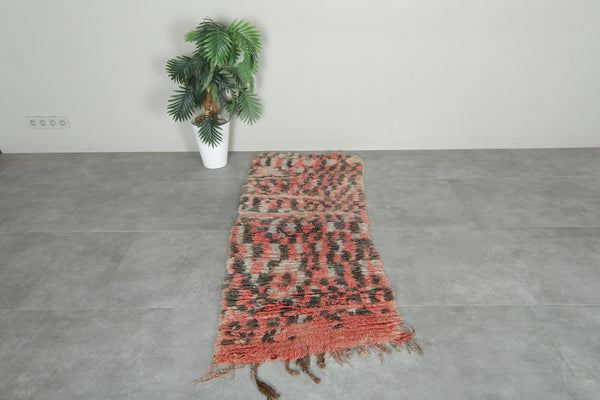 Vintage Moroccan runner rug - Handwoven shaggy style - 2.2 ft x 6.1 ft