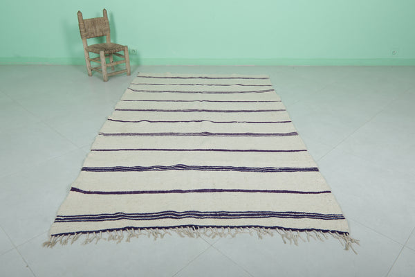 Flatwoven Moroccan berber carpet - 4.6 FT X 7.6 FT