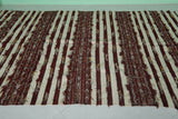 Traditional Moroccan Handwoven Kilim Rug – 5.3 FT X 8.8 FT | Red & Cream Stripes