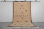 6.7 x 11.9 FT Moroccan Wool Rug - Handwoven with Geometric Symbols