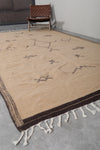 6.7 x 11.9 FT Moroccan Wool Rug - Handwoven with Geometric Symbols