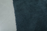 Deep Blue Moroccan Wool Rug - 7.2 x 10.2 ft Handwoven Area Rug