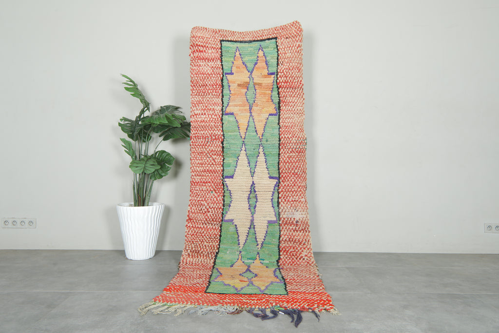 Vintage Moroccan runner rug - 3.2 ft x 8.8 ft