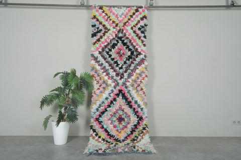 Pink Radiance Vintage Moroccan Hallway Rug – 2.7 x 8.2 ft