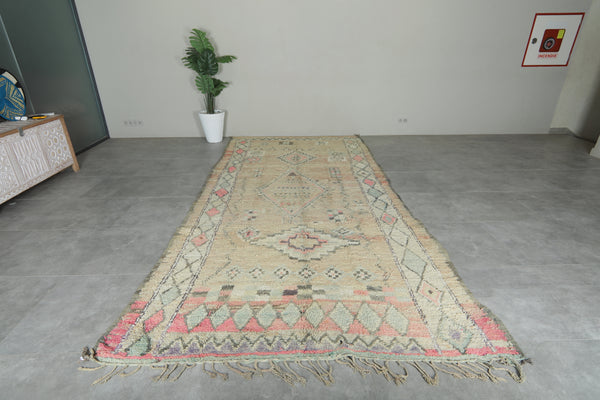 Vintage Moroccan rug – Handwoven wool area carpet - 6.3 ft x 13.5 ft