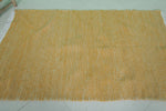 Moroccan Rug – Vibrant Yellow with Minimalist Weave | 3.4 FT x 5.3 FT