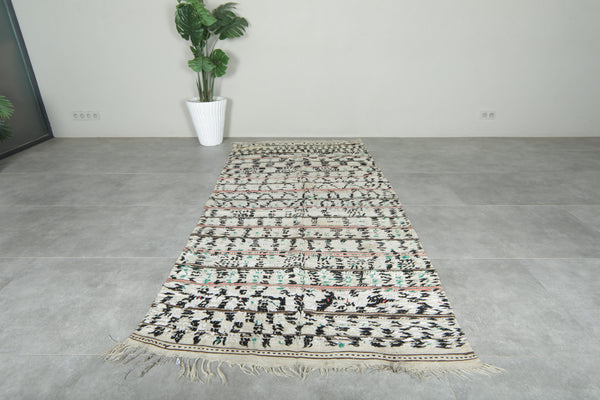 Flatwoven Moroccan tribal rug - Handwoven style - 4 ft x 8.9 ft