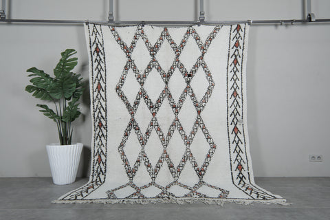 Moroccan Beni Ourain Rug 6 FT X 8.3 FT Berber Rug