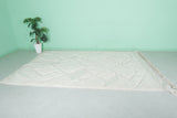 6.7 FT × 10.1 FT Moroccan Wool Rug - Cozy Ivory with Tassel Finish