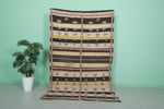 Vintage Moroccan Handwoven Kilim 4.8 FT x 7.6 FT – Traditional Geometric Design