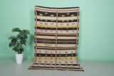 Vintage Moroccan Handwoven Kilim 4.8 FT x 7.6 FT – Traditional Geometric Design