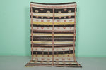 Vintage Moroccan Handwoven Kilim 4.8 FT x 7.6 FT – Traditional Geometric Design