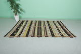 Vintage Moroccan Handwoven Kilim 4.8 FT x 7.6 FT – Traditional Geometric Design