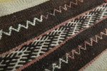 Vintage Moroccan Handwoven Kilim 4.8 FT x 7.6 FT – Traditional Geometric Design