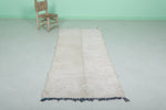 Beige handmade berber Moroccan carpet